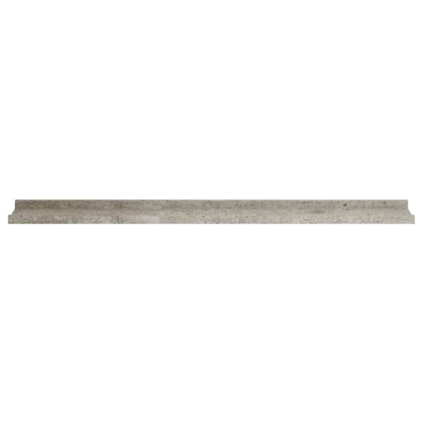 Prateleiras de parede 4 pcs 100x9x3 cm cinzento cimento - Image 5