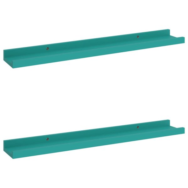 Prateleiras de parede 2 pcs 60x9x3 cm azul - Image 2