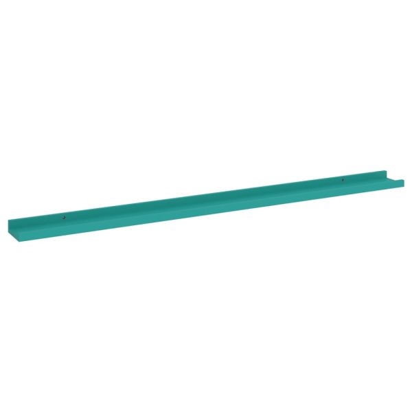 Prateleiras de parede 2 pcs 115x9x3 cm azul - Image 4