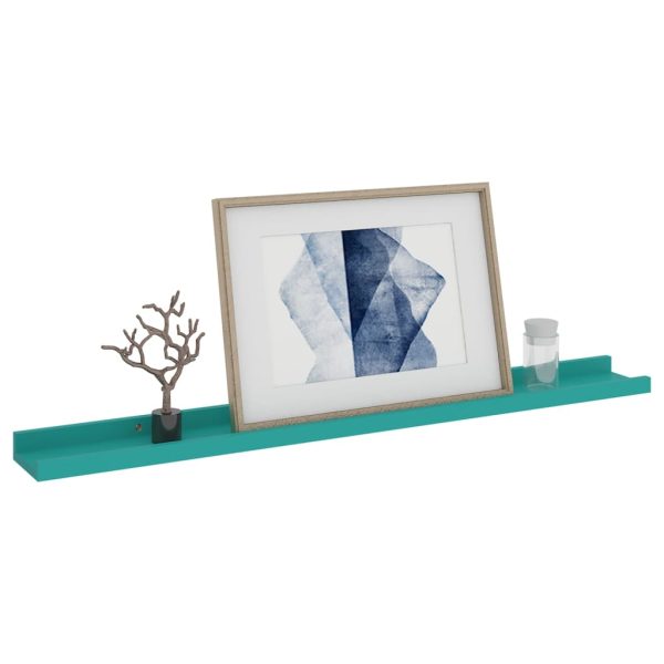 Prateleiras de parede 4 pcs 80x9x3 cm azul - Image 3