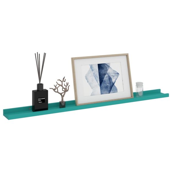 Prateleiras de parede 4 pcs 100x9x3 cm azul - Image 3