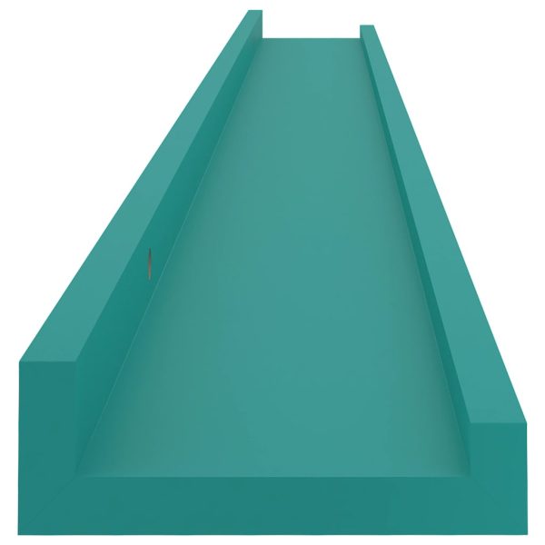 Prateleiras de parede 4 pcs 100x9x3 cm azul - Image 6