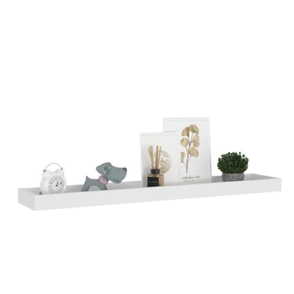 Prateleiras de parede Loggia 4 pcs 80x15x4 cm MDF branco - Image 3
