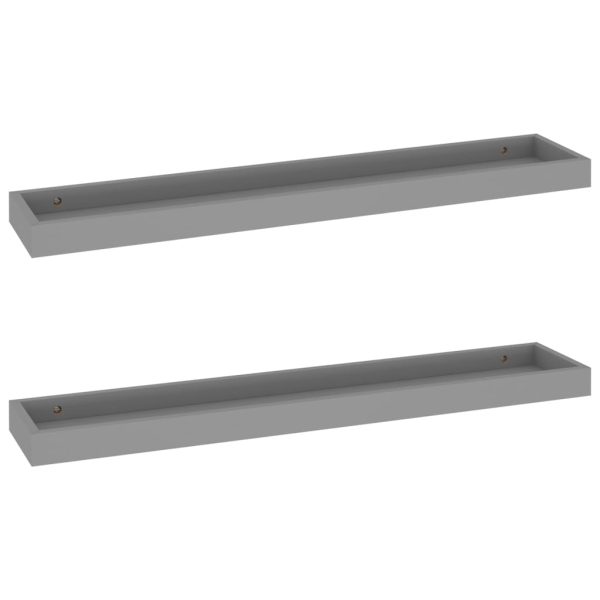 Prateleiras de parede Loggia 2 pcs 80x15x4 cm MDF azul - Image 2