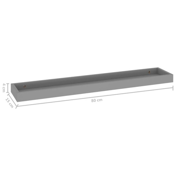 Prateleiras de parede Loggia 2 pcs 80x15x4 cm MDF azul - Image 7