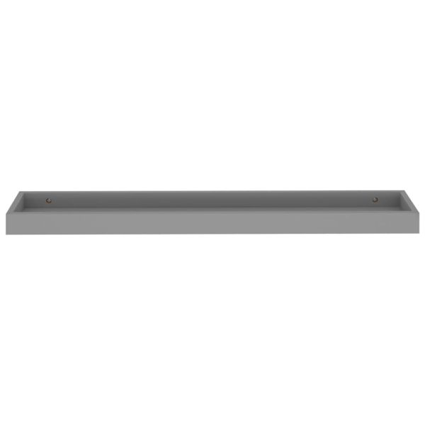 Prateleiras de parede Loggia 4 pcs 80x15x4 cm MDF cinzento - Image 5