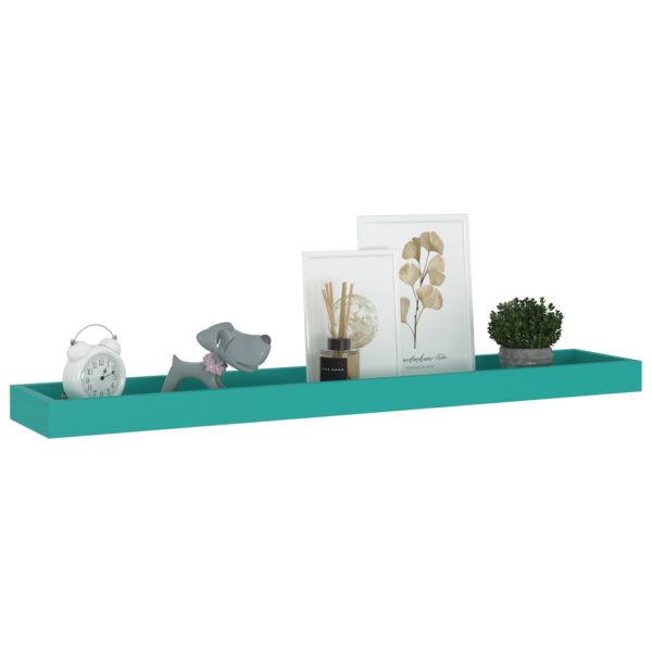 Prateleiras de parede Loggia 2 pcs 80x15x4 cm MDF azul - Image 3