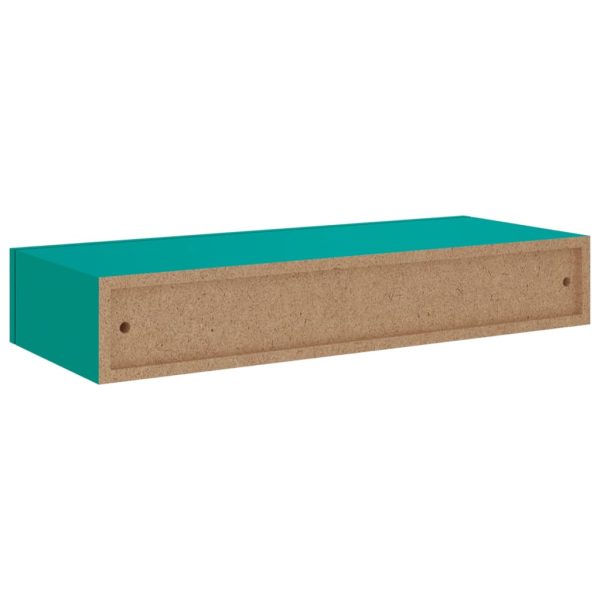 Prateleiras de parede c/ gavetas 2 pcs MDF 60x23,5x10 cm azul - Image 7