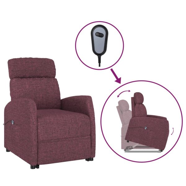 Poltrona elevatória tecido roxo