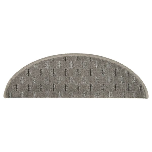 Tapete/carpete para degraus 15 pcs 56x17x3 cm cinzento - Image 5