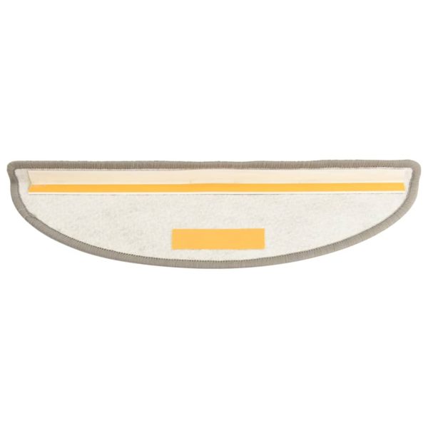 Tapete/carpete para degraus 15 pcs 56x17x3 cm cinzento - Image 6