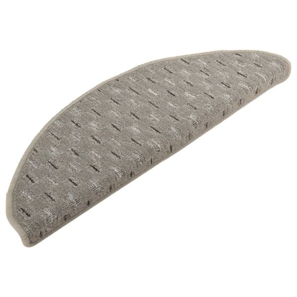 Tapete/carpete para degraus 15 pcs 65x21x4 cm cinzento - Image 3