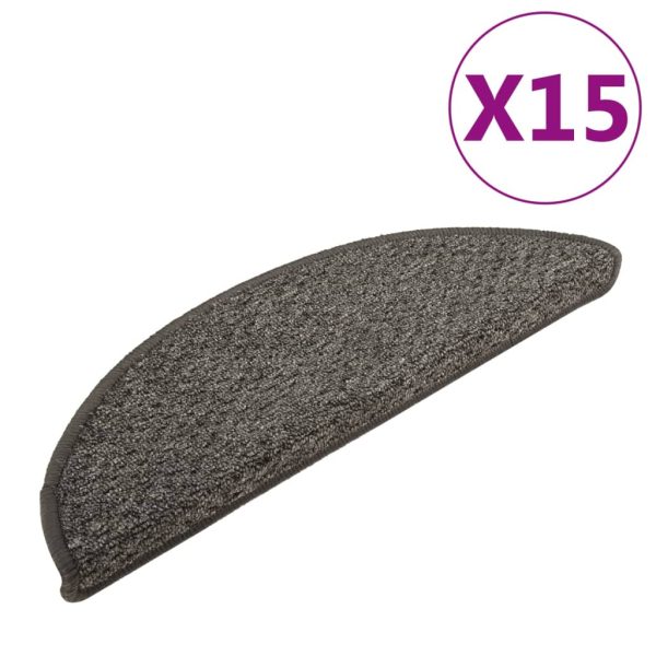 Tapete/carpete para degraus 15 pcs 56x17x3 cm antracite - Image 2
