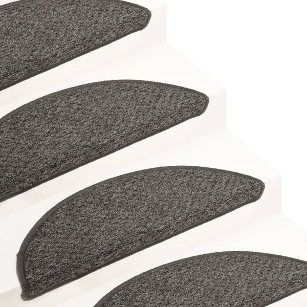 Tapete/carpete para degraus 15 pcs 56x17x3 cm antracite - Image 4