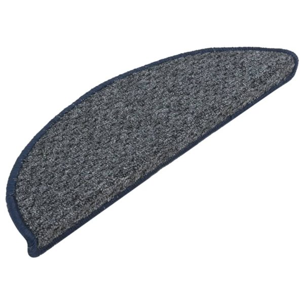 Tapete/carpete para degraus 15 pcs 56x17x3 cm azul-escuro - Image 3