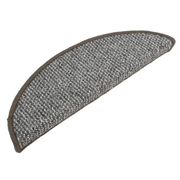 Tapete/carpete para degraus 15 pcs 56x17x3 cm cinzento - Image 3