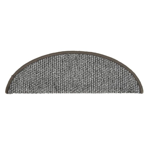 Tapete/carpete para degraus 15 pcs 56x17x3 cm cinzento - Image 5