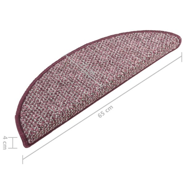 Tapete/carpete para degraus 15 pcs 65x21x4 cm roxo - Image 8