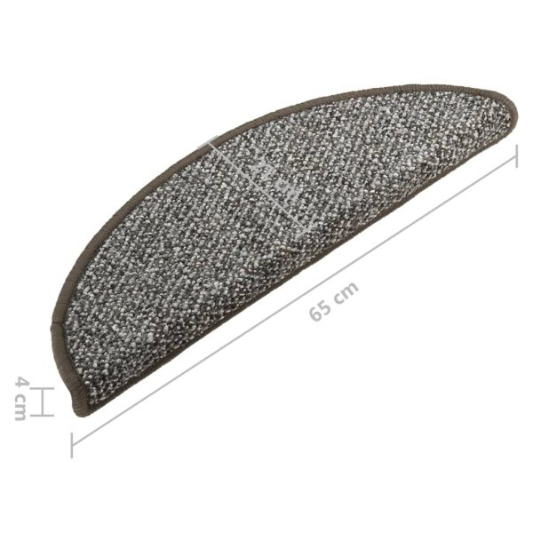 Tapete/carpete para degraus 15 pcs 65x21x4 cm antracite - Image 8