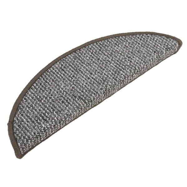 Tapete/carpete para degraus 15 pcs 65x21x4 cm cinzento - Image 3