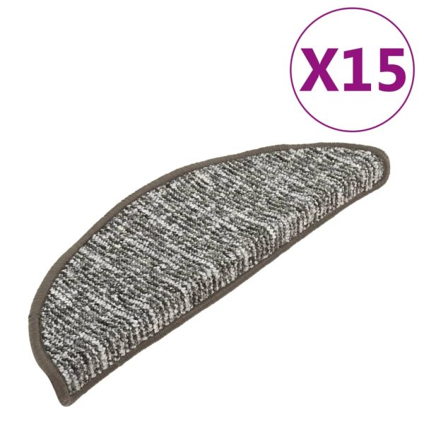 Tapete/carpete para degraus 15 pcs 65x21x4 cm antracite - Image 2