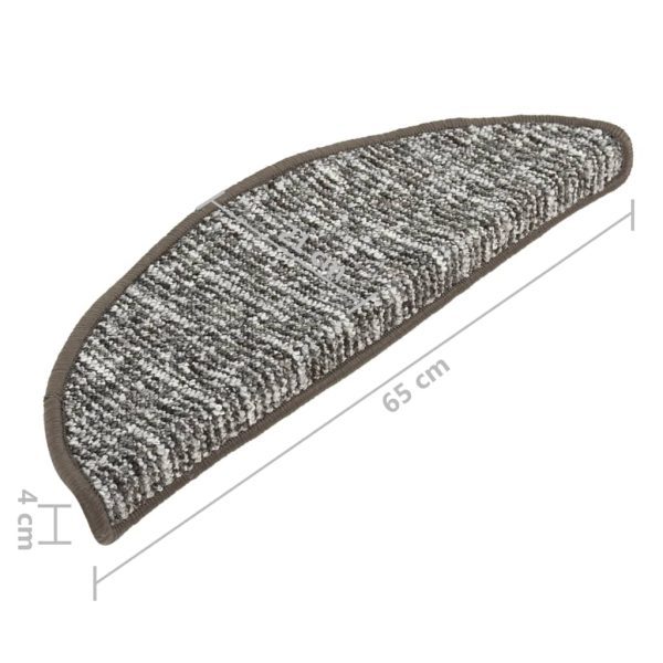 Tapete/carpete para degraus 15 pcs 65x21x4 cm antracite - Image 8