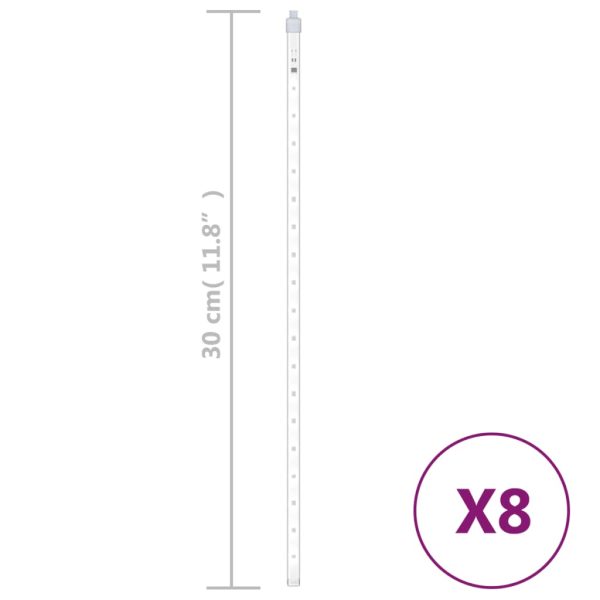 Luzes meteoro 8 pcs 30 cm 192 luzes LED int./ext. azul - Image 5