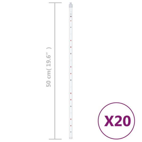 Luzes meteoro 20 pcs 50cm 720 luzes LED int./ext. colorido - Image 5