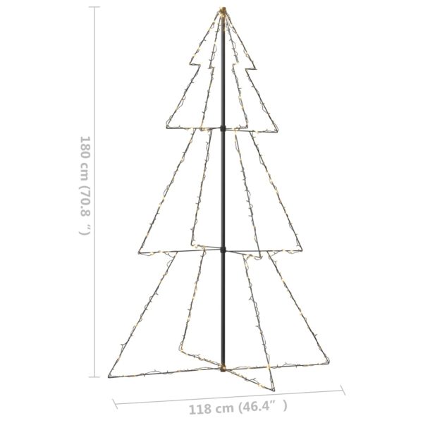Árvore de Natal em cone 240 LEDs 118x180 cm interior e exterior - Image 8