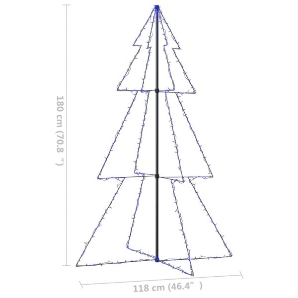 Árvore de Natal em cone 240 LEDs 118x180 cm interior e exterior - Image 8