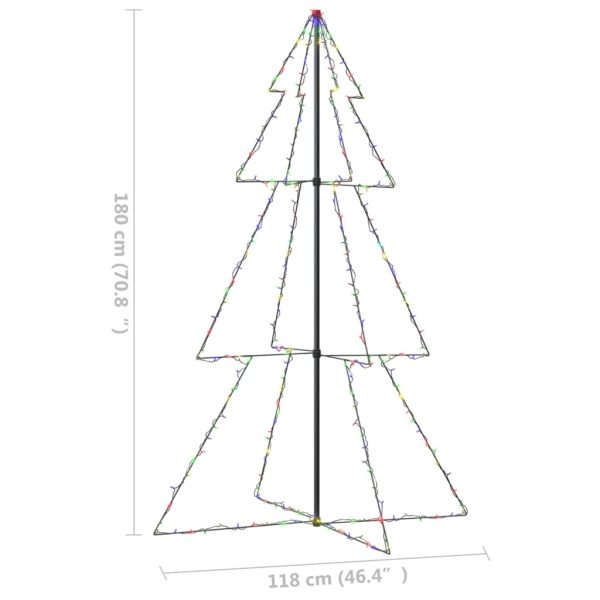 Árvore de Natal em cone 240 LEDs 118x180 cm interior e exterior - Image 8