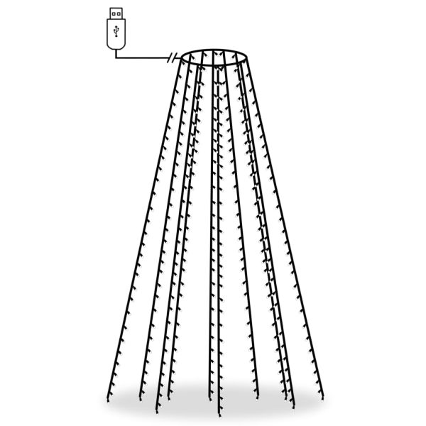 Cordão de luzes para árvore de Natal 250 luzes LED 250 cm - Image 2