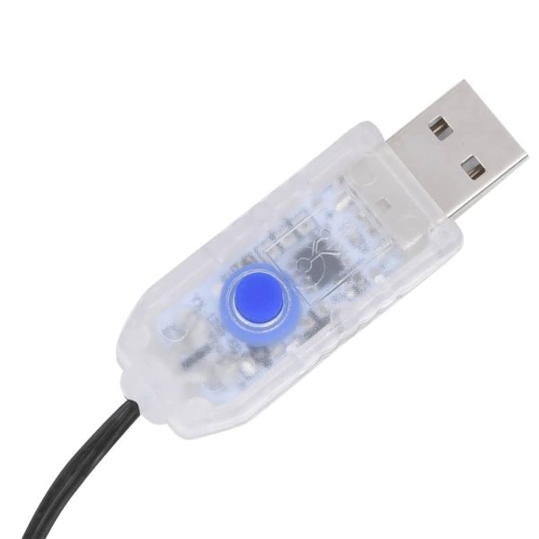 Cordão de luzes árvore de Natal 400 luzes LED 400 cm azul - Image 7