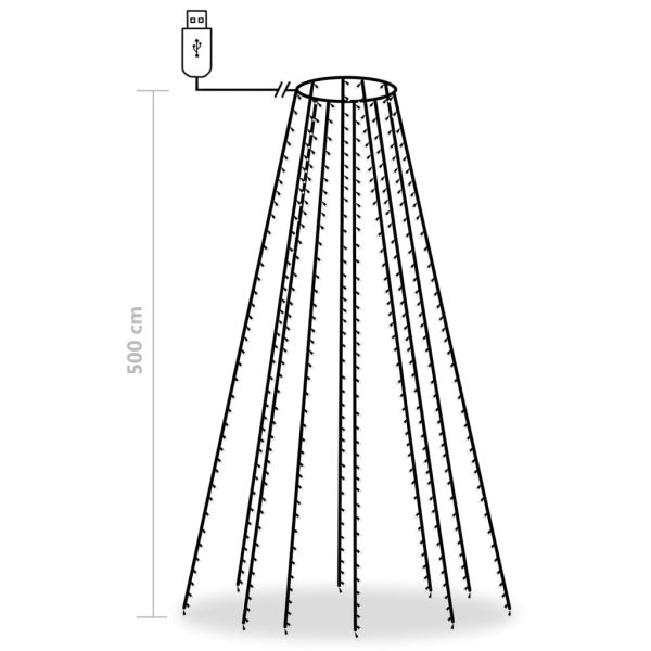 Iluminação p/ árvores 500 luzes LED int./ext. 500cm branco frio - Image 8
