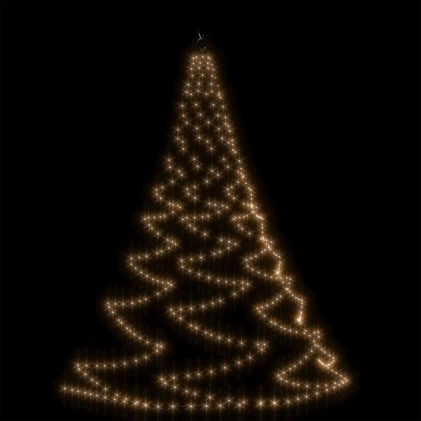 Árvore de Natal parede 260 luzes LED 3 m int/ext branco quente - Image 2