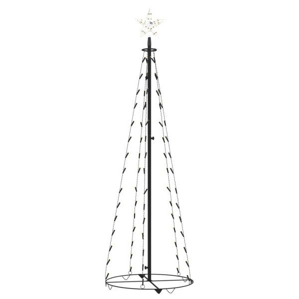 Árvore de Natal em cone c/ 70 luzes LED 50x120 cm branco quente - Image 5