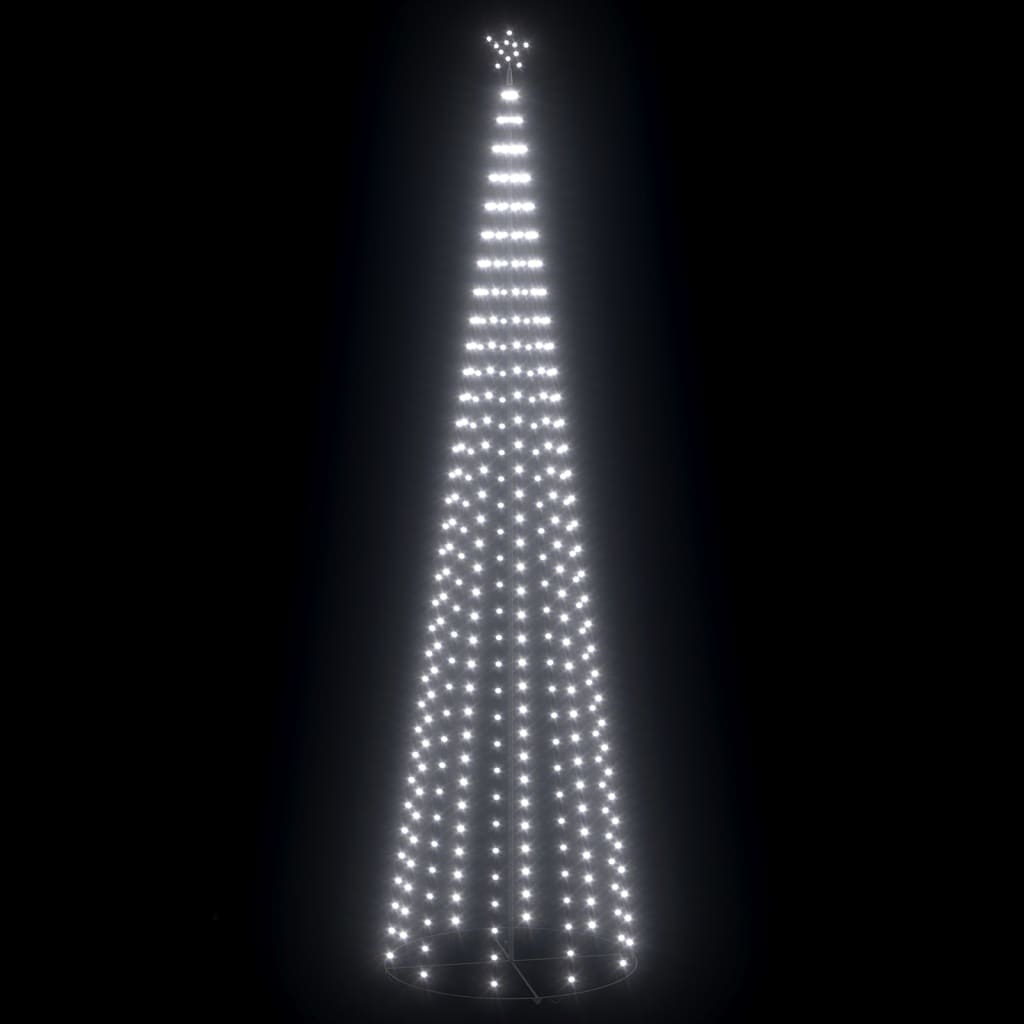 Árvore de Natal em cone c/ 752 luzes LED 160x500 cm branco frio - Image 2