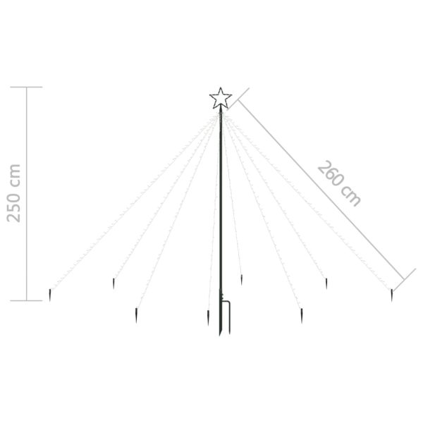 Iluminação para árvore de Natal int/ext 400 luzes LED 2,5m azul - Image 8