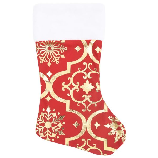 Saia de árvore de Natal luxuosa 90 cm com meia tecido vermelho - Image 4