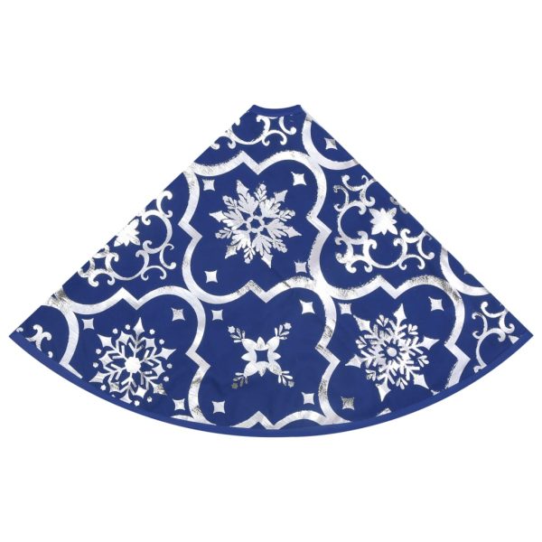 Saia de árvore de Natal luxuosa 150 cm com meia tecido azul - Image 6