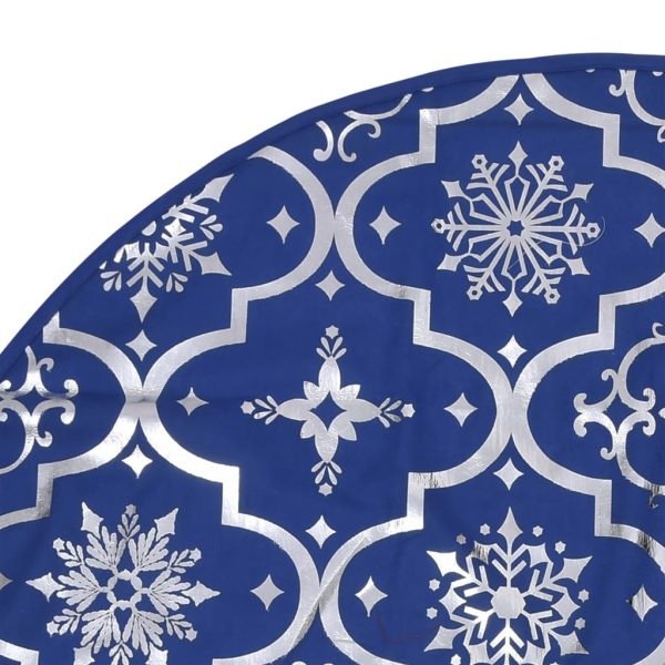 Saia de árvore de Natal luxuosa 150 cm com meia tecido azul - Image 7