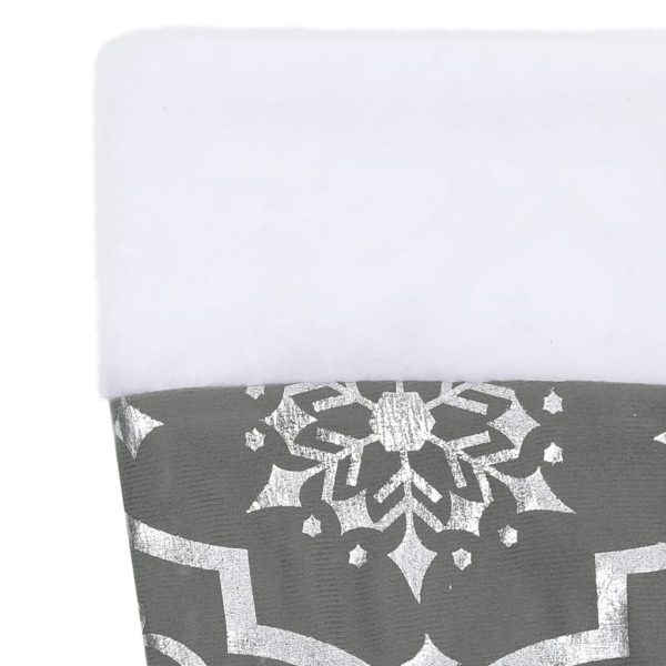 Saia de árvore de Natal luxuosa 90 cm com meia tecido cinzento - Image 7