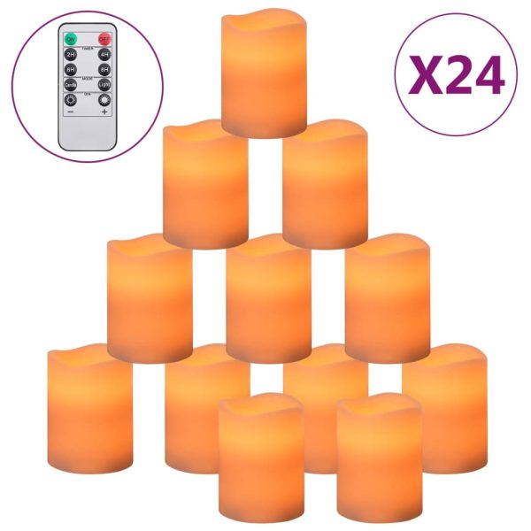 Velas LED sem chama 24 pcs c/ controlo remoto branco quente - Image 2