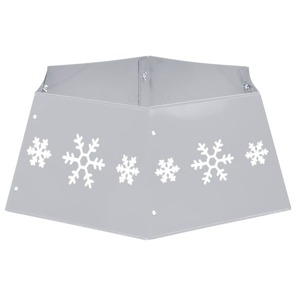 Saia para árvore de Natal Ø68x25 cm prateado e branco - Image 5