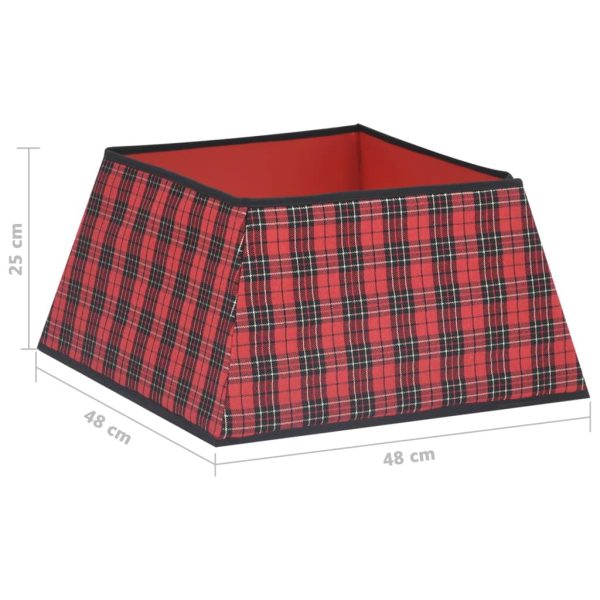 Saia para árvore de Natal 48x48x25 cm vermelho e preto - Image 6