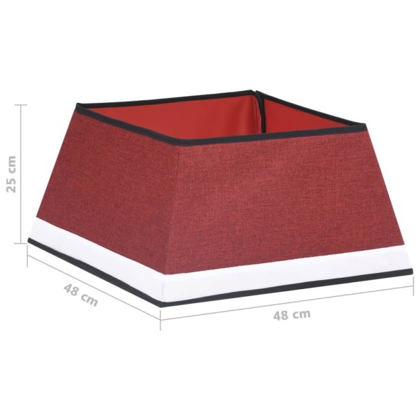 Saia para árvore de Natal 48x48x25 cm vermelho e branco - Image 6