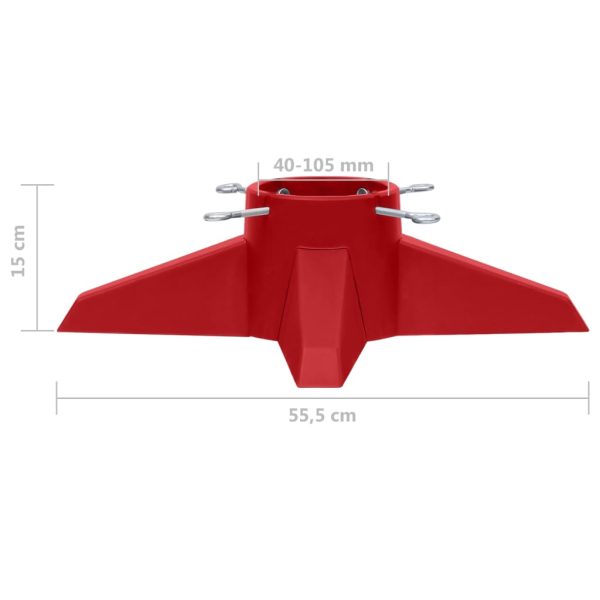 Suporte para árvore de Natal 55,5x55,5x15 cm vermelho - Image 7