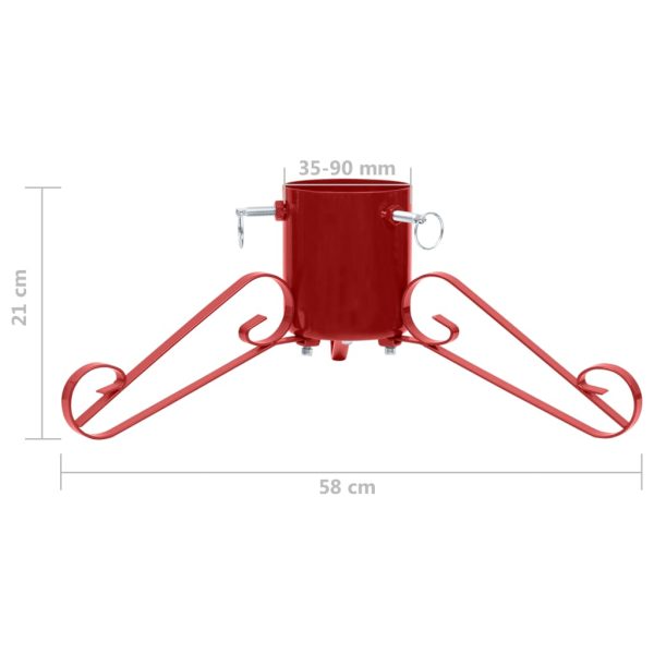 Suporte para árvore de Natal 58x58x21 cm vermelho - Image 7