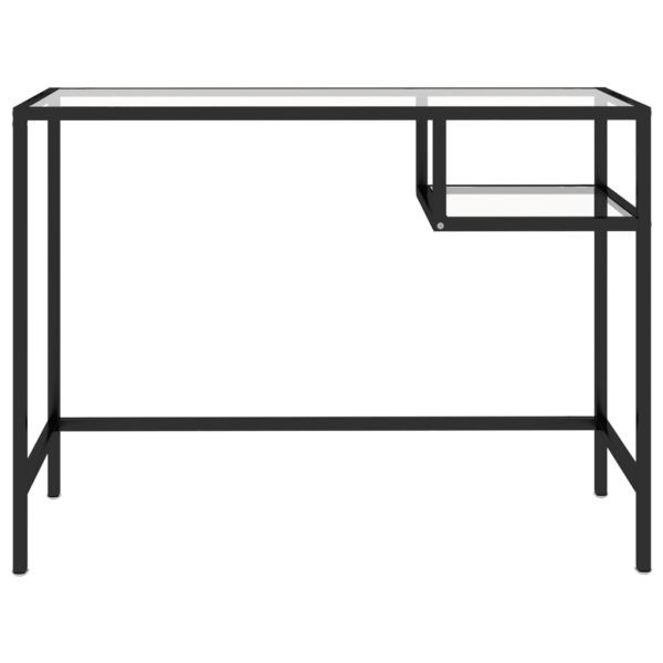 Mesa de computador vidro 100x36x74 cm transparente - Image 3