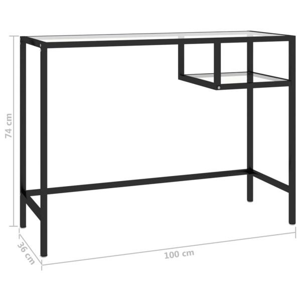 Mesa de computador vidro 100x36x74 cm transparente - Image 7